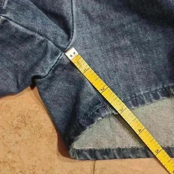 7 For All Mankind Denim Button Up Short Romper - Picture 7 of 13